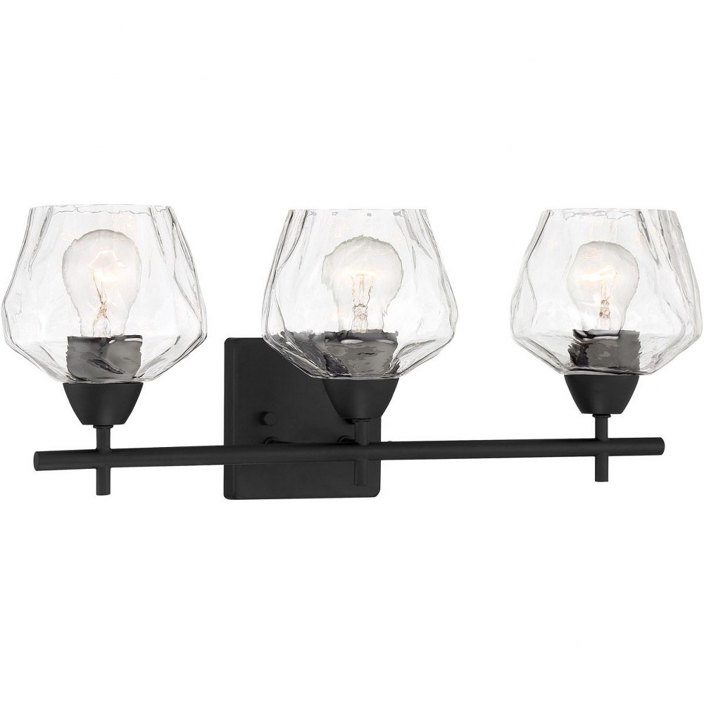 Minka Lavery-3173-66A-Camrin - 3 Light Bath Vanity Coal  Coal Finish with Clear Glass