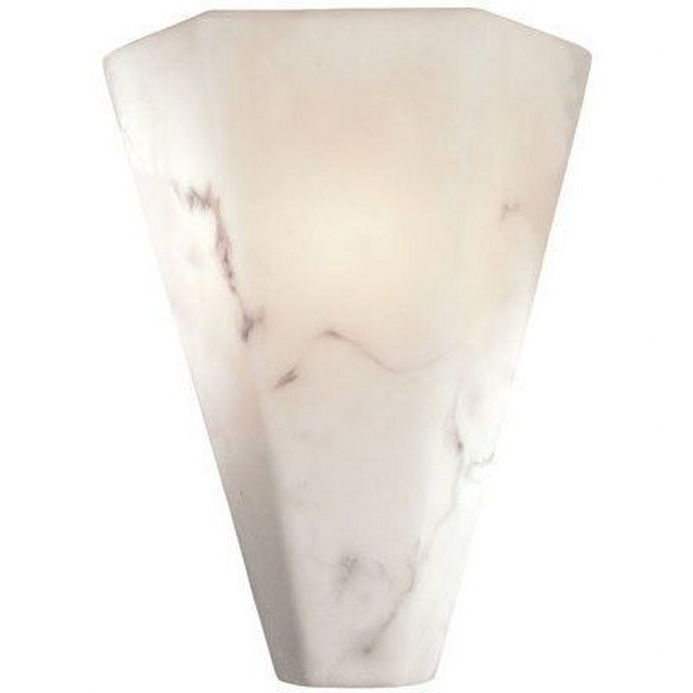 Minka Lavery-333-1 Light Wall Sconce in Contemporary Style - 12.25 inches tall by 9.25 inches wide   Alabaster Dust Finish