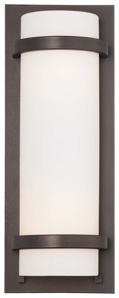 Minka Lavery-341-172-2 Light Wall Sconce in Transitional Style - 17.25 inches tall by 6.5 inches wide   Smoked Iron Finish with Etched White Glass