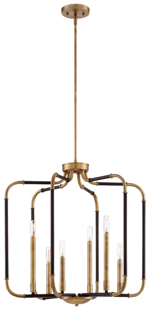 Minka Lavery-4066-660-Liege - Chandelier 6 Light Aged Kinston in Transitional Style - 25.75 inches tall by 25 inches wide Aged Kinston Bronze/Brass  Aged Kinston