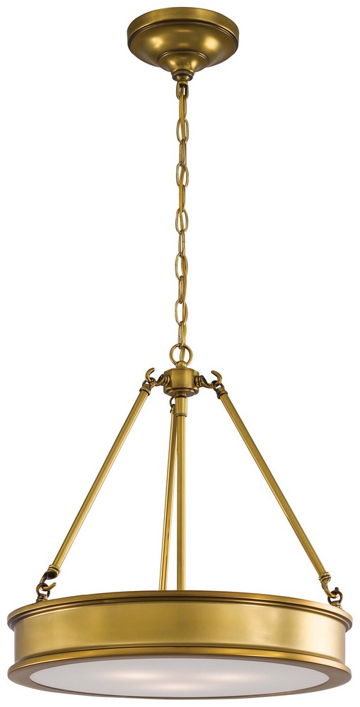 Minka Lavery-4173-249-Harbour Point - Pendant 3 Light in Transitional Style - 18.5 inches tall by 19 inches wide   Liberty Gold Finish