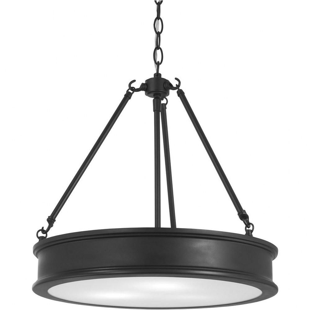 Minka Lavery-4173-66A-Harbour Point - Pendant 3 Light in Transitional Style - 18.5 inches tall by 19 inches wide Coal  Brushed Nickel Finish