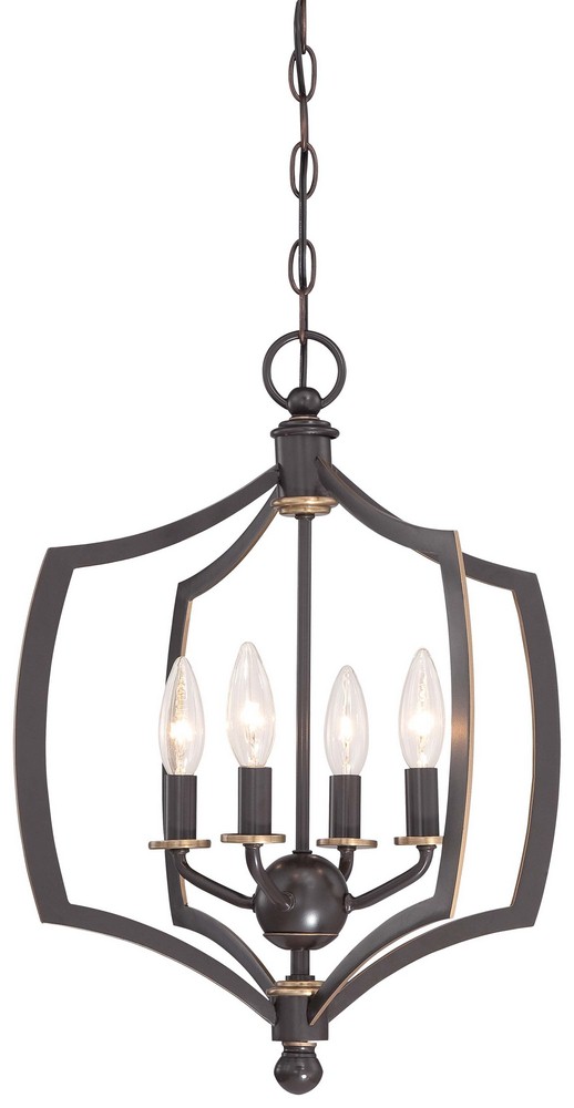 Minka Lavery-4374-579-Middletown - Mini Chandelier 4 Light Downton Bronze/Gold in Transitional Style - 20.25 inches tall by 16 inches wide   Downton Bronze/Gold Finish