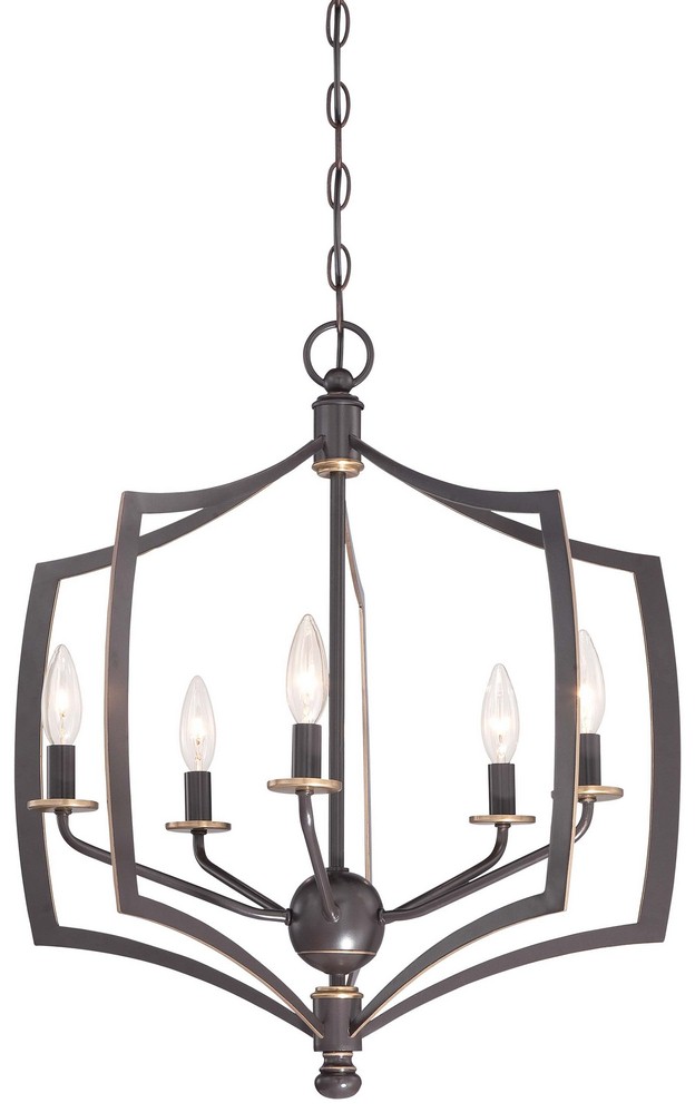 Minka Lavery-4375-579-Middletown - Chandelier 5 Light Downton Bronze/Gold in Transitional Style - 23.75 inches tall by 23 inches wide   Downton Bronze/Gold Finish