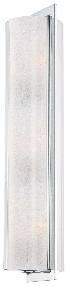 Minka Lavery-4393-77-Clarte - 3 Light Wall Sconce in Contemporary Style - 21.75 inches tall by 5 inches wide Chrome  Chrome Finish with White Iris Glass