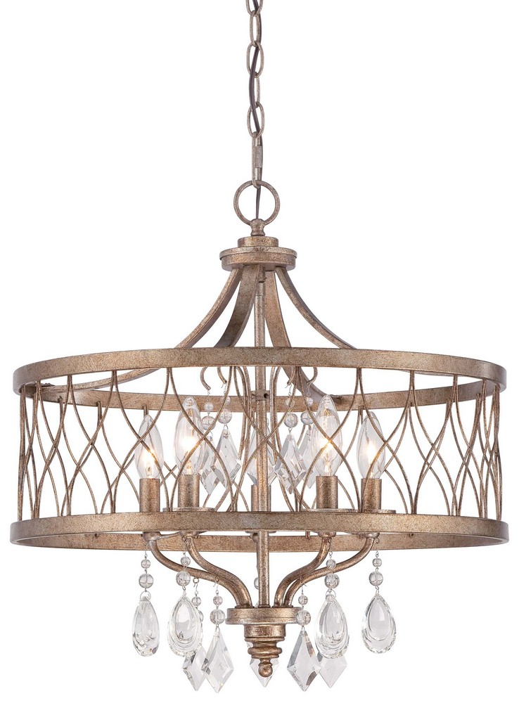 Minka Lavery-4404-581-West Liberty - Chandelier 5 Light Olympus Gold in Traditional Style - 21 inches tall by 20.5 inches wide   Olympus Gold Finish