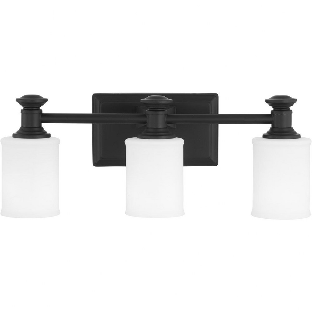 Minka Lavery-5173-66A-Harbour Point - 3 Light Transitional Bath Vanity in Transitional Style - 7.25 inches tall by 19 inches wide Coal  Brushed Nickel Finish