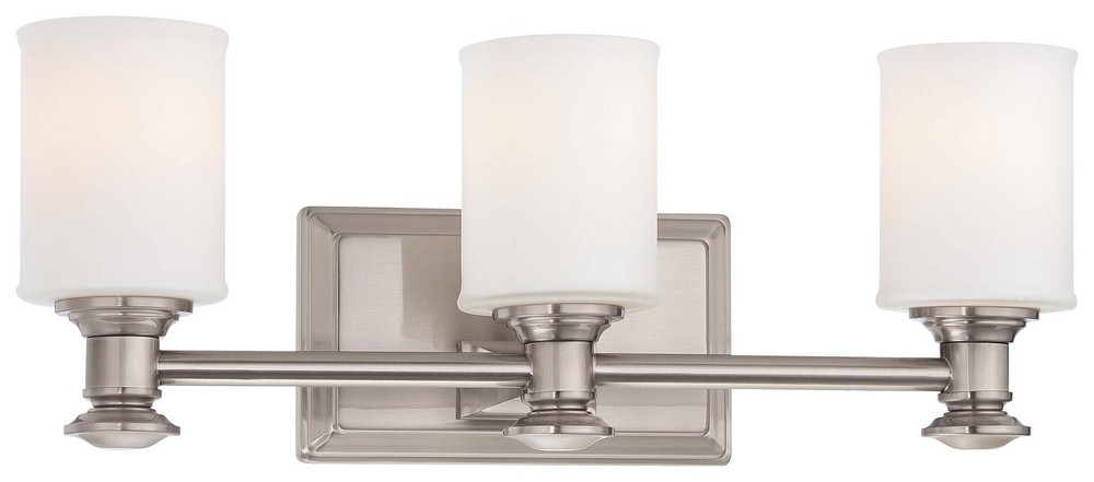 Minka Lavery-5173-84-Harbour Point - 3 Light Transitional Bath Vanity in Transitional Style - 7.25 inches tall by 19 inches wide   Brushed Nickel Finish