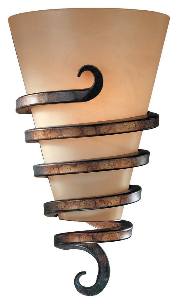 Minka Lavery-6767-211-Tofino - 1 Light Wall Sconce in Transitional Style - 15 inches tall by 8.5 inches wide   Tofino Bronze Finish with Mabre Grabar Glass