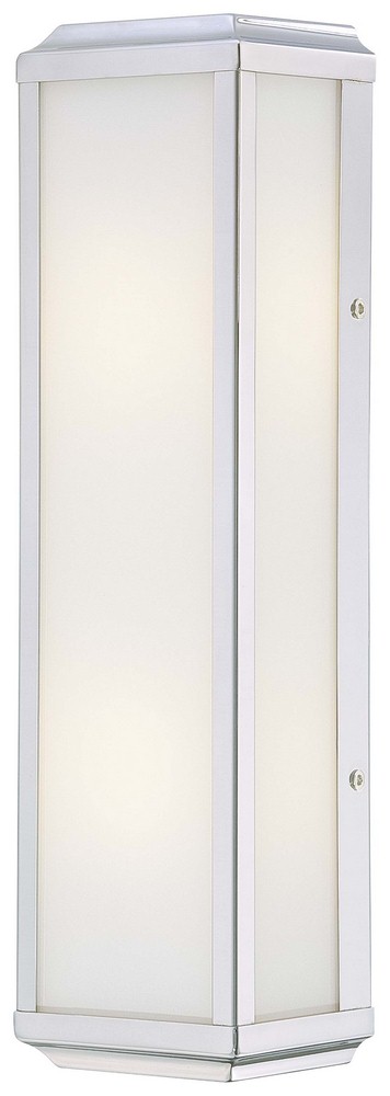 Minka Lavery-6912-613-Daventry Bath - 2 Light Traditional Bath Vanity in Traditional Style - 16.75 inches tall by 4.5 inches wide   Polished Nickel Finish with White Glass