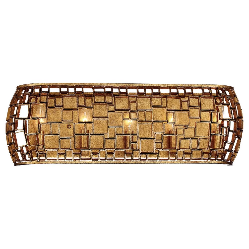 Minka Metropolitan Lighting-N1375-597-Abbondanza - Five Light Bath Bar Vanity   Halcyon Gold Finish