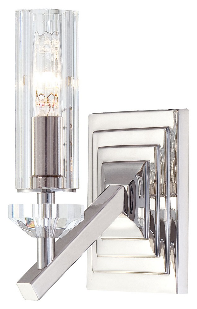 Minka Metropolitan Lighting-N2651-613-Fusano - One Light Wall Sconce   Polished Nickel Finish with Clear Glass