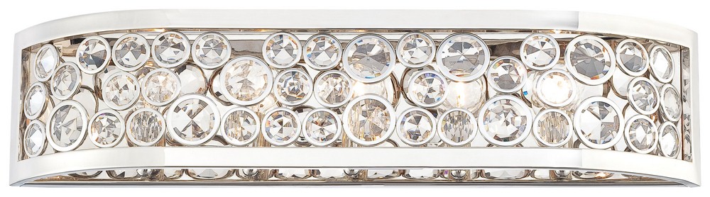 Minka Metropolitan Lighting-N2755-613-Magique - Five Light Bath Vanity   Polished Nickel Finish with Clear Crystal