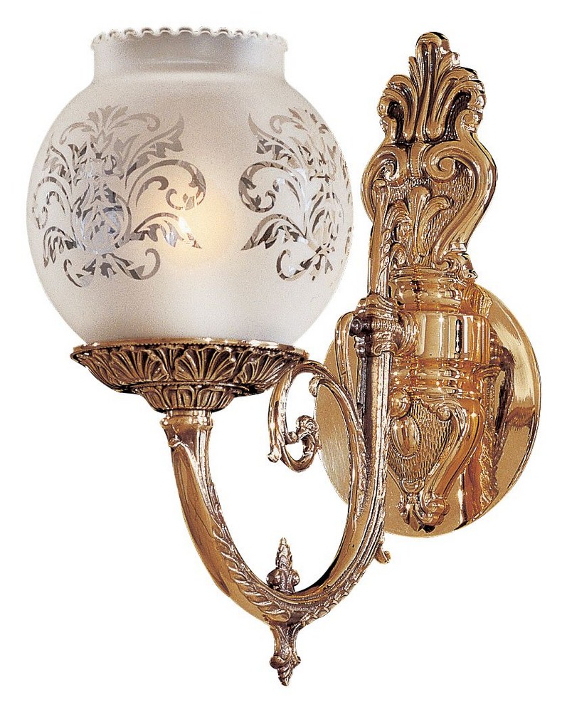 Minka Metropolitan Lighting-N801901-One Light Wall Sconce   Antique Classic Brass Finish with Frosted Etched Glass