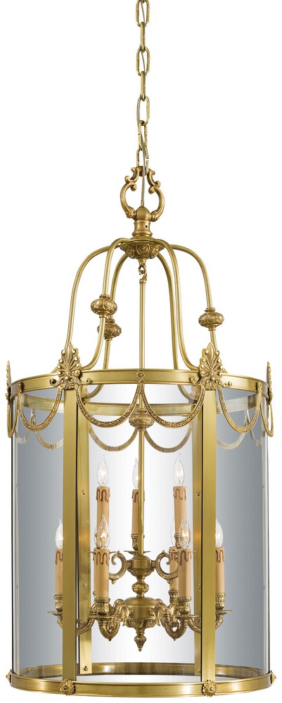 Minka Metropolitan Lighting-N850909-Large Nine Light Foyer   Dor� Gold Finish with Clear Beveled Glass