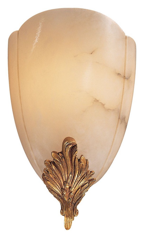 Minka Metropolitan Lighting-N950443-One Light Wall Sconce   French Gold Finish with Amber Mist Glass