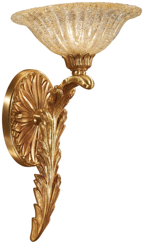 Minka Metropolitan Lighting-N950767-One Light Wall Sconce   French Gold Finish with Gold Glass