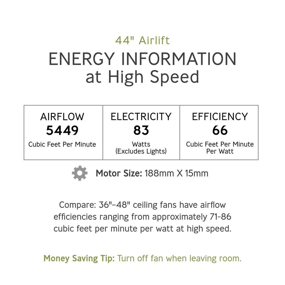 Monte Carlo Fans 8atr44bsd L Airlift Ceiling Fan