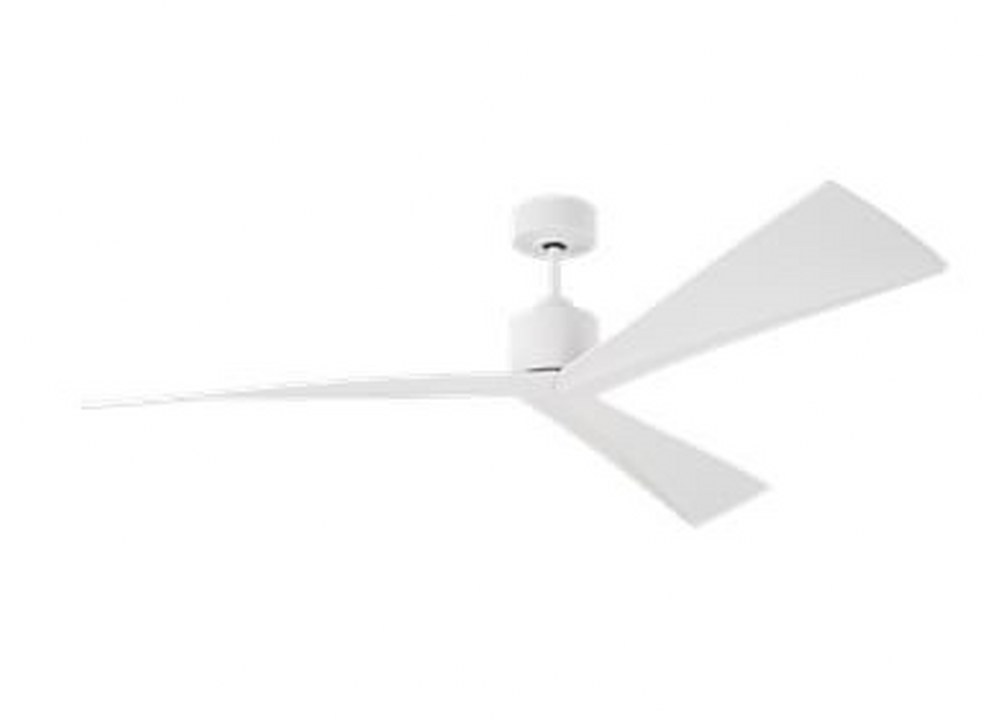 Monte Carlo Fans-3ADR60RZW-Adler - 3 Blade Ceiling Fan in Modern Style - 60 Inches Wide by 12.5 Inches High Matte White  Aged Pewter Finish with Light Grey Weathered Oak Blade Finish