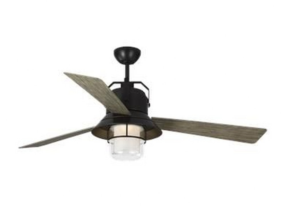 Monte Carlo Fans-3BTR54ANBZD-Boynton - 3 Blade Ceiling Fan with Handheld Control and Includes Light Kit in Outdoor Style - 54 Inches Wide by 19.8 Inches High   Boynton - 3 Blade Ceiling Fan with Handh