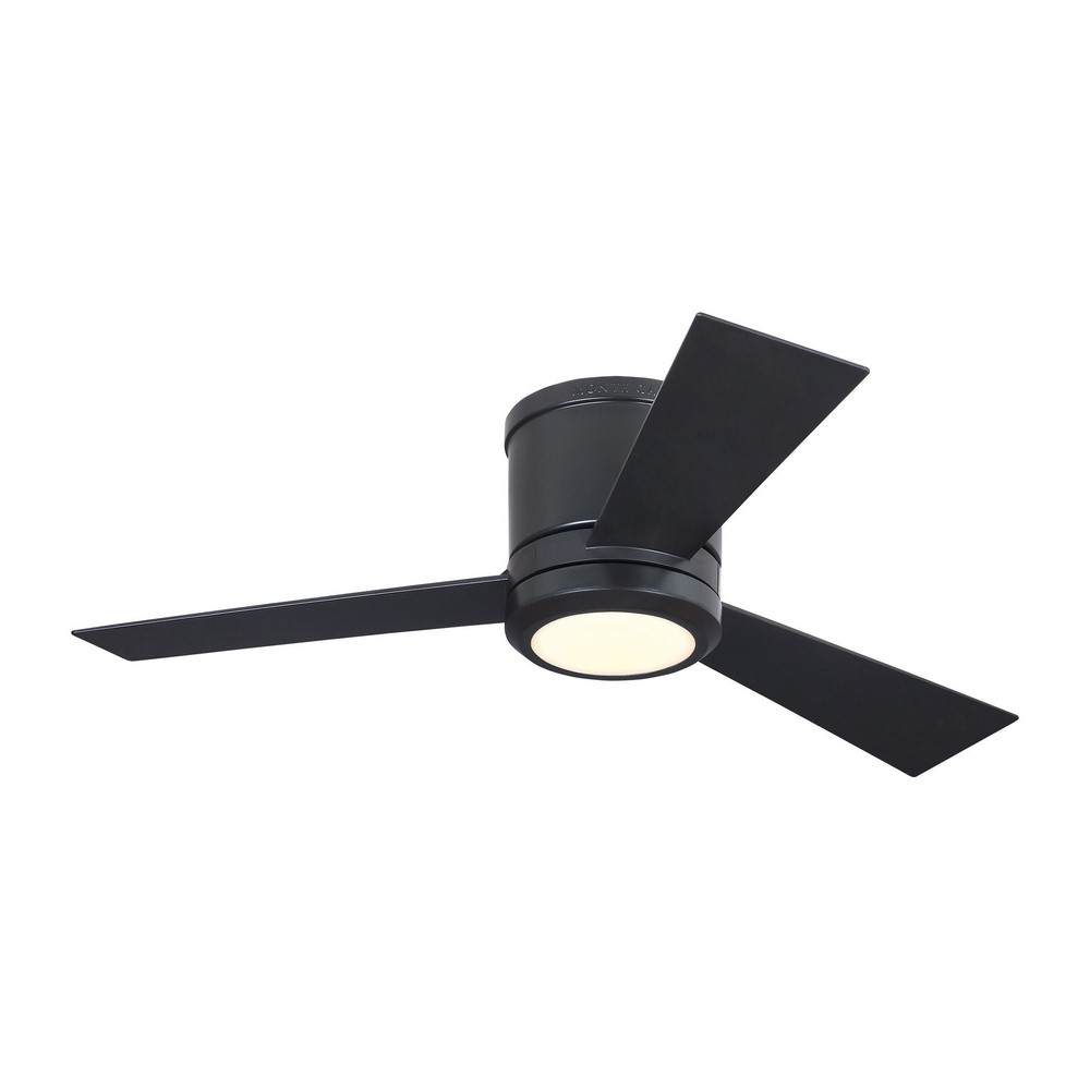 Monte Carlo Fans-3CLYR42OZD-V1-3 Blade Ceiling Fan with Handheld Control and Includes Light Kit in Modern Style - 42 Inches Wide by 9.2 Inches High   Oil Rubbed Bronze Finish with Roman Bronze Blade F