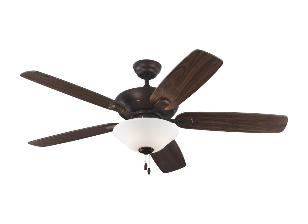 Monte Carlo Fans-5COM52RBD-V1-Colony Max - 5 Blade Ceiling Fan with Pull Chain Control and Includes Light Kit in  Style - 52 Inches Wide by 17.7 Inches High Roman Bronze  Aged Pewter Finish with Light