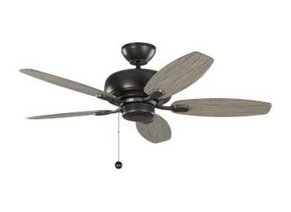 Monte Carlo Fans-5CQM44AGP-Centro Max II - 5 Blade Ceiling Fan with Pull Chain Control in  Style - 44 Inches Wide by 13.09 Inches High Aged Pewter  Matte White Finish with Matte White Blade Finish