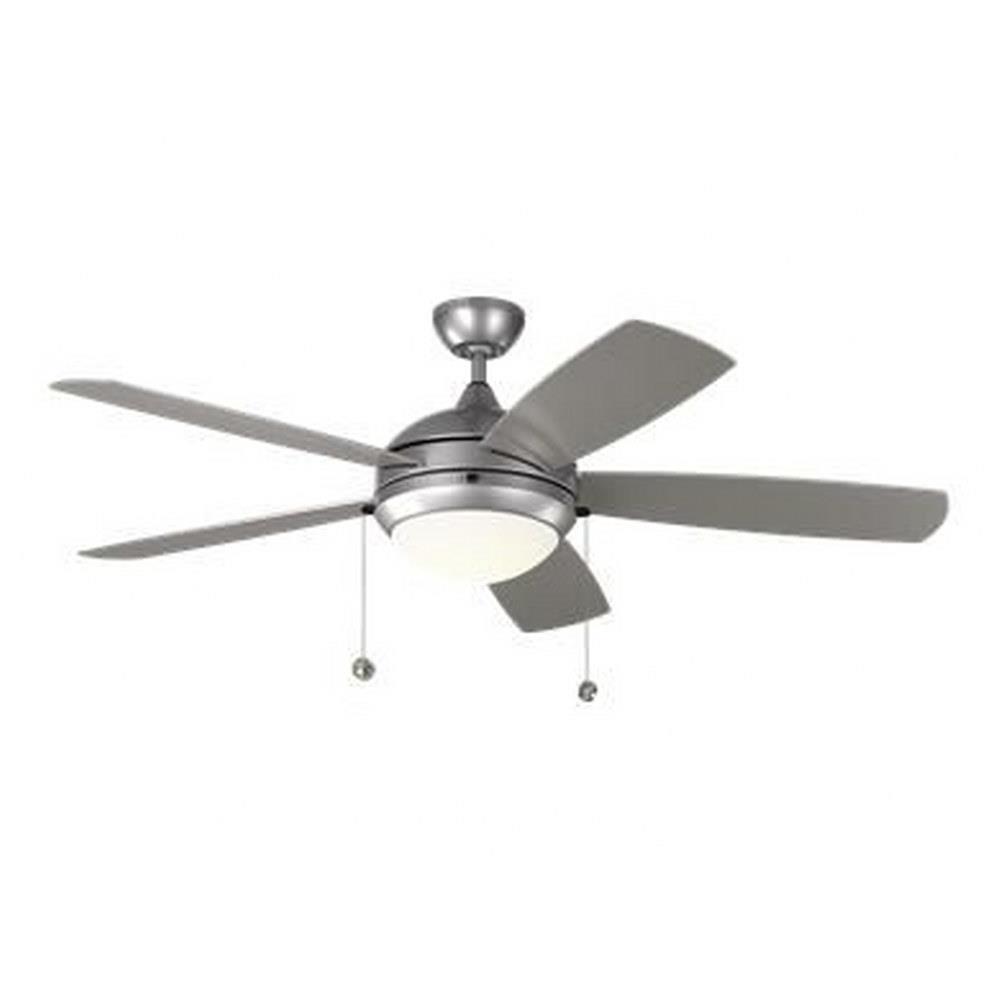 Monte Carlo Fans 5diw52 Discus Outdoor 5 Blade Ceiling Fan With Light Kit In Modern Style 52 Inches Wide By 15 4 High - Bright Light Outdoor Ceiling Fan