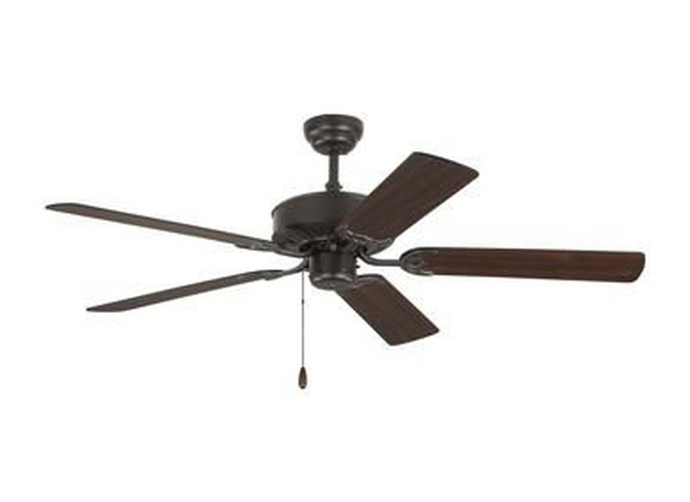 Monte Carlo Fans-5HV52BZ-Haven - 5 Blade Ceiling Fan with Pull Chain Control in  Style - 52 Inches Wide by 13.9 Inches High Bronze  Matte Black Finish with Black Blade Finish