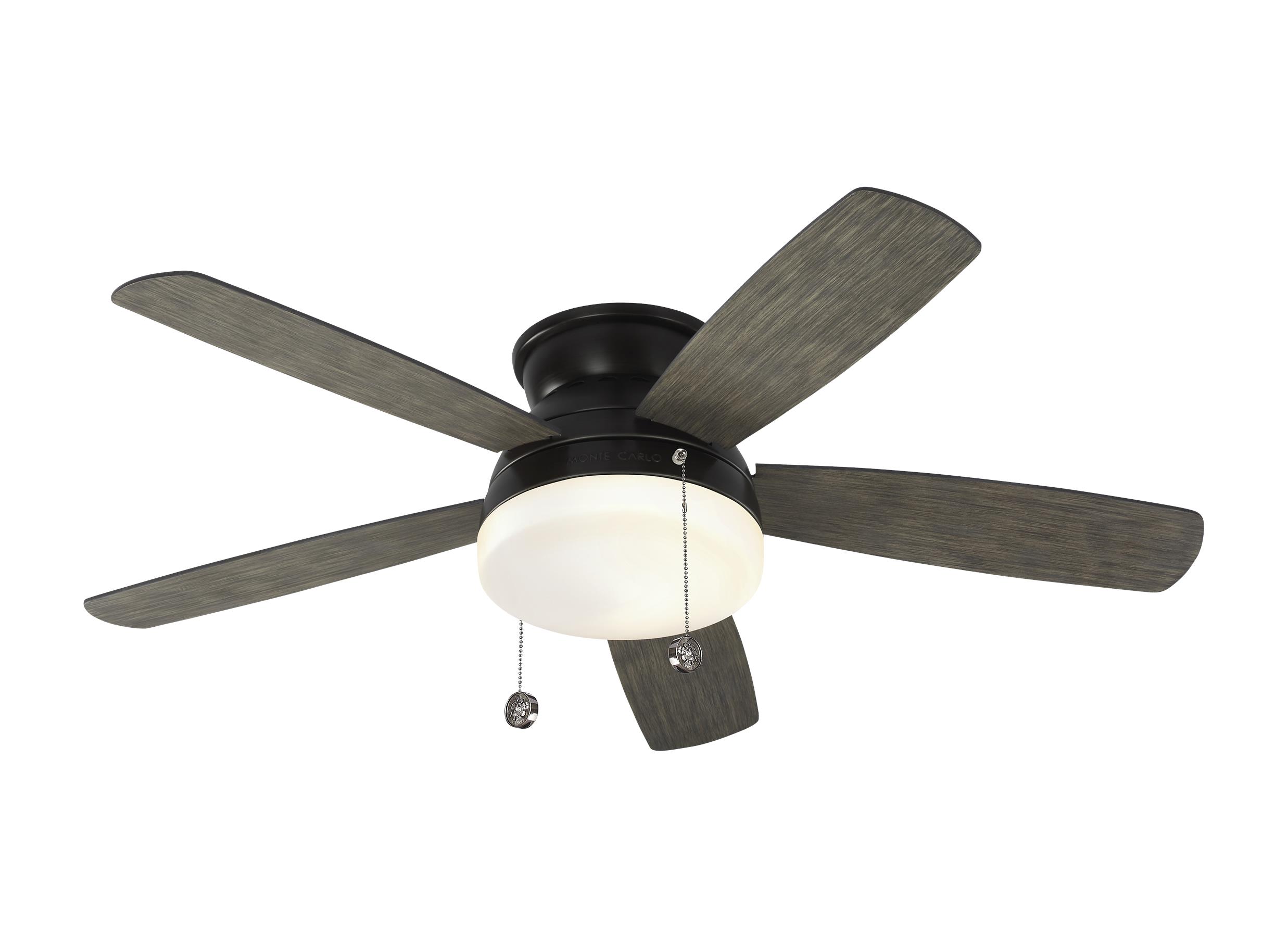 Monte Carlo Fans-5TV52AGPD-V1-Traverse - 5 Blade Ceiling Fan with Pull Chain Control and Includes Light Kit - 52 Inches Wide by 12 Inches High Aged Pewter  Aged Pewter Finish with Light Grey Weathered