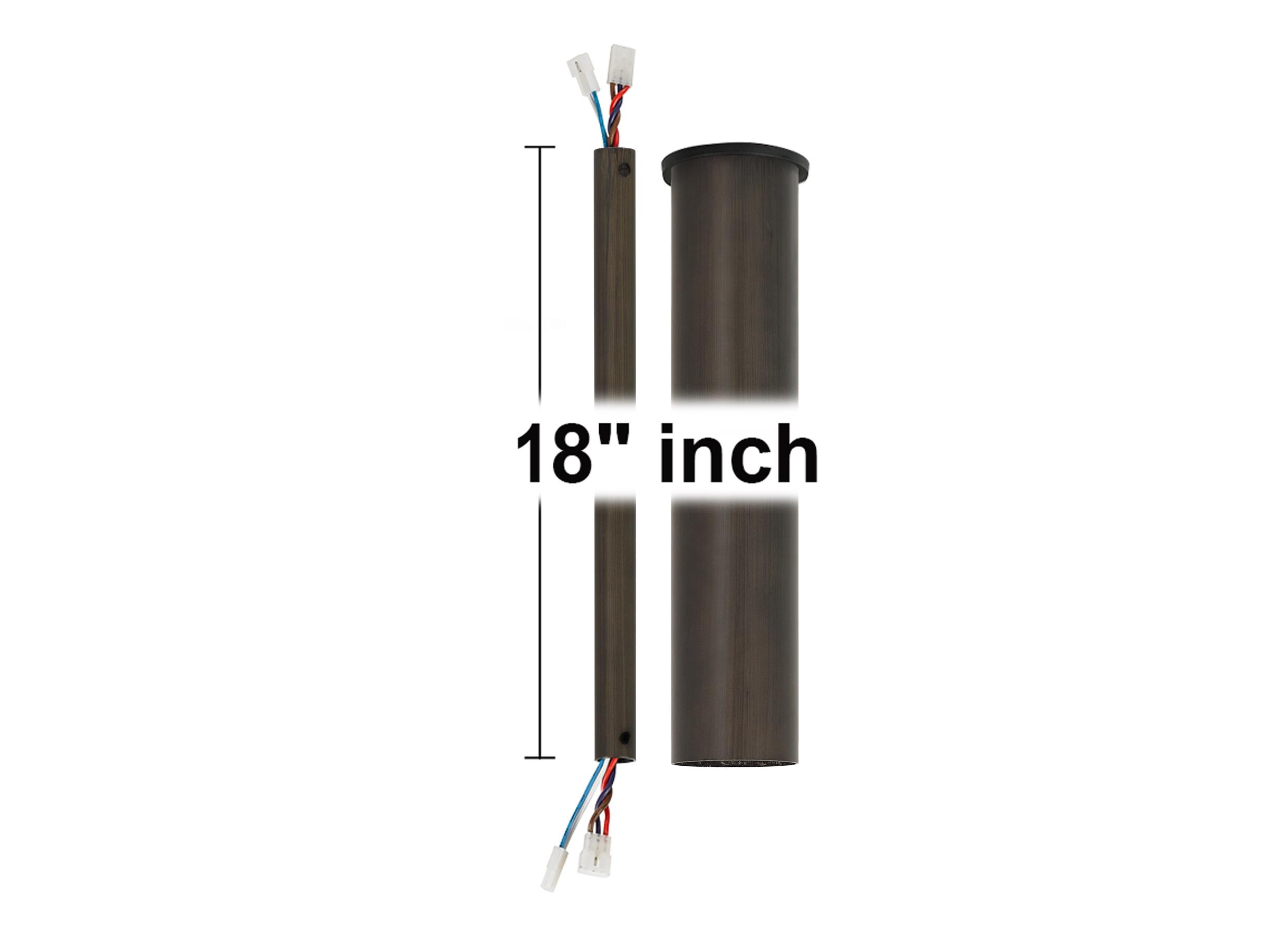 Monte Carlo Fans-DRM18AGP-Minimalist - Downrod in Modern Style - 0.88 Inches Wide by 12 Inches High 18 Inch Aged Pewter 12 Downrod