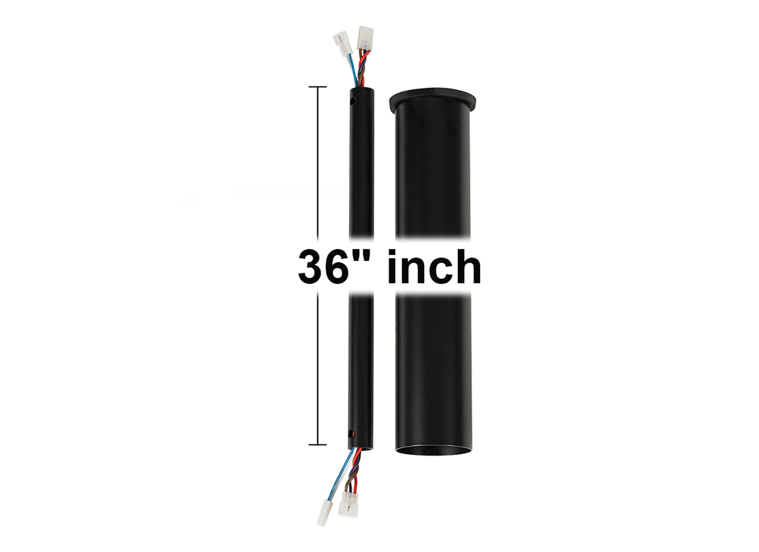 Monte Carlo Fans-DRM36BK-Minimalist - Downrod in Modern Style - 0.88 Inches Wide by 12 Inches High 36 Inch Matte Black 12 Downrod