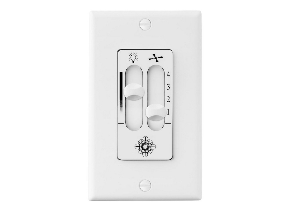Monte Carlo Fans-ESSWC-6-WH-Accessory - 4 Speed Dimmer Wall Control   White Finish