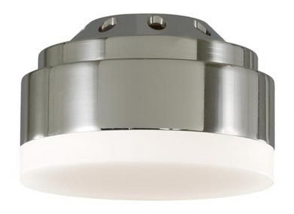 Monte Carlo Fans-MC263PN-Accessory - 3.88 Inch 15W 1 LED Light Kit Polished Nickel  Aged Pewter Finish with Frosted Glass