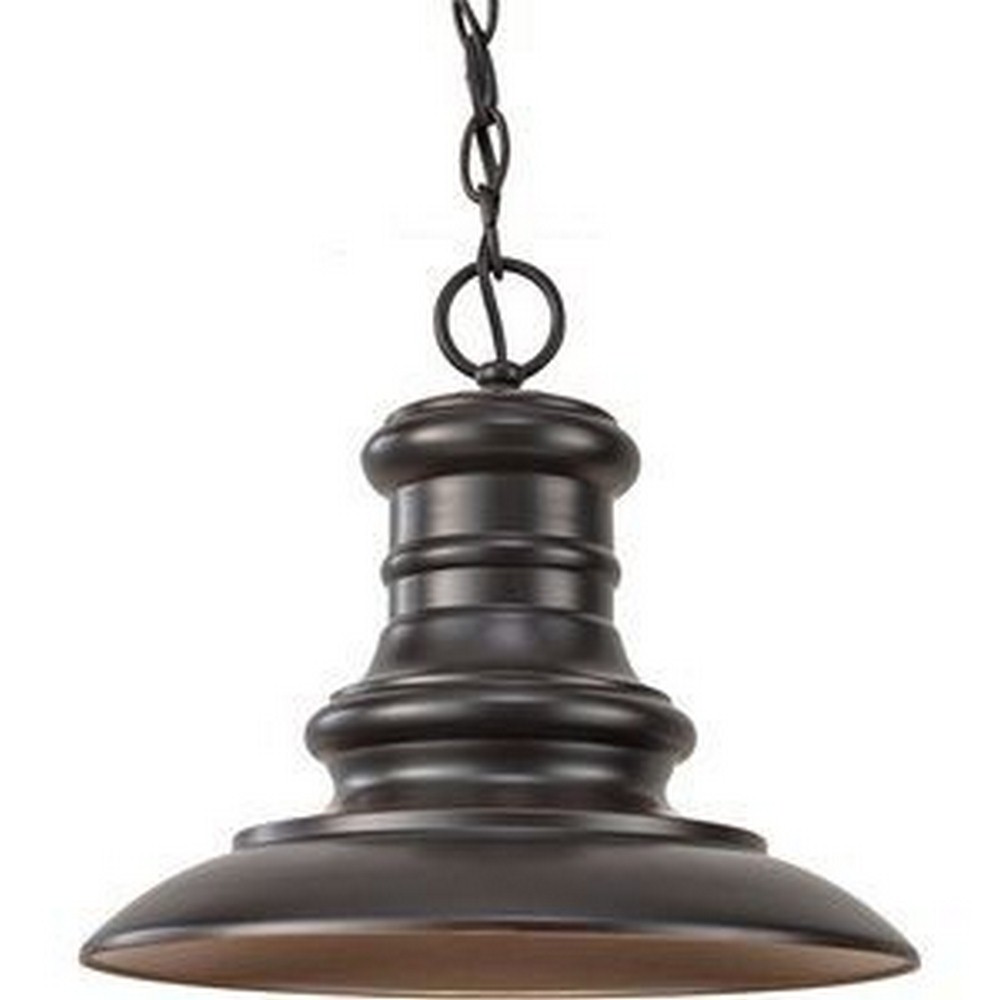 Feiss-OL8904RSZ-Redding Station - One Light Outdoor Hanging Lantern in Period Inspired Style - 12 Inches Wide by 11 Inches High No Bulb Included  Restoration Bronze Finish