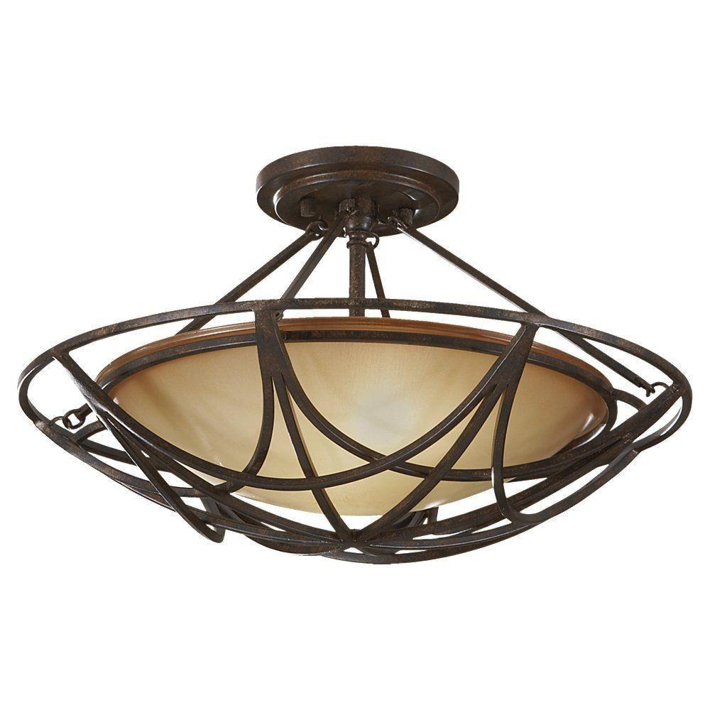 Feiss Sf286mbz El Nido Two Light Semi Flush Mount