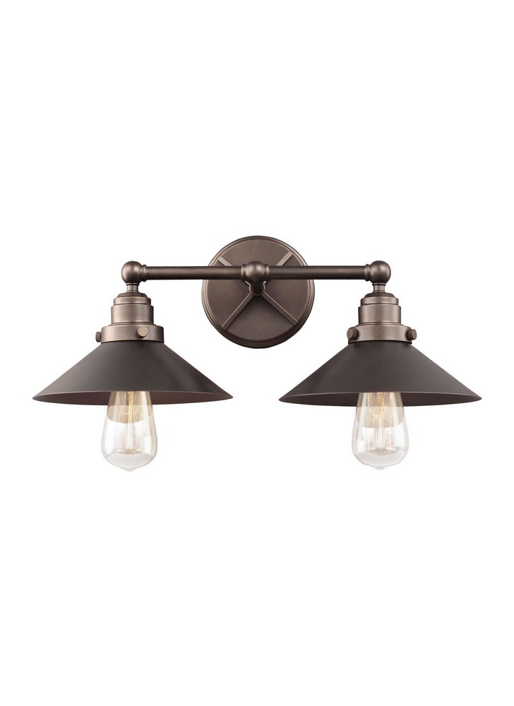 Feiss-VS23402ANBZ-Hooper 2 Light Period Inspired Bath Vanity Approved for Damp Locations   Antique Bronze Finish