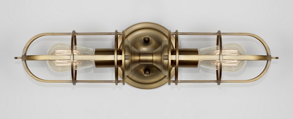 Feiss-WB1704DAB-Urban Renewal - Two Light Wall Bracket in Period Inspired Style - 5.5 Inches Wide by 20.25 Inches High   Dark Antique Brass Finish with Dark Antique Brass Shade