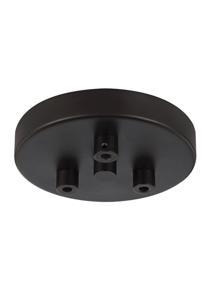 Feiss-MPC03ORB-Accessory - 4.25 Inch Three Port Canopy with Swag Hook   Oil Rubbed Bronze Finish