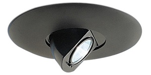 Nora Lighting-NL-680B-Accessory - Fully Adjustable Surface Spot Trim   Black Finish