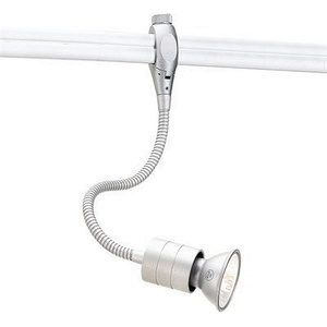 Nora Lighting-NRS11-302S-Ives - One Light Gooseneck Track Head   Silver Finish