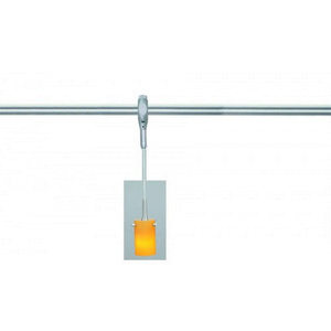 Nora Lighting-NRS19-450S-One Light Rail Mounted with Pendant Cord   Silver Finish