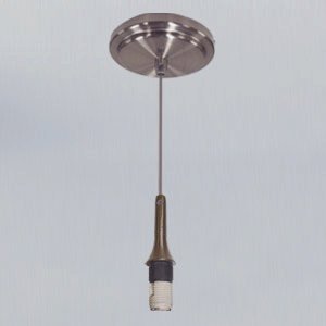 Nora Lighting-NRS99-P45BN-One Light Pendant with Cord   Brushed Nickel Finish