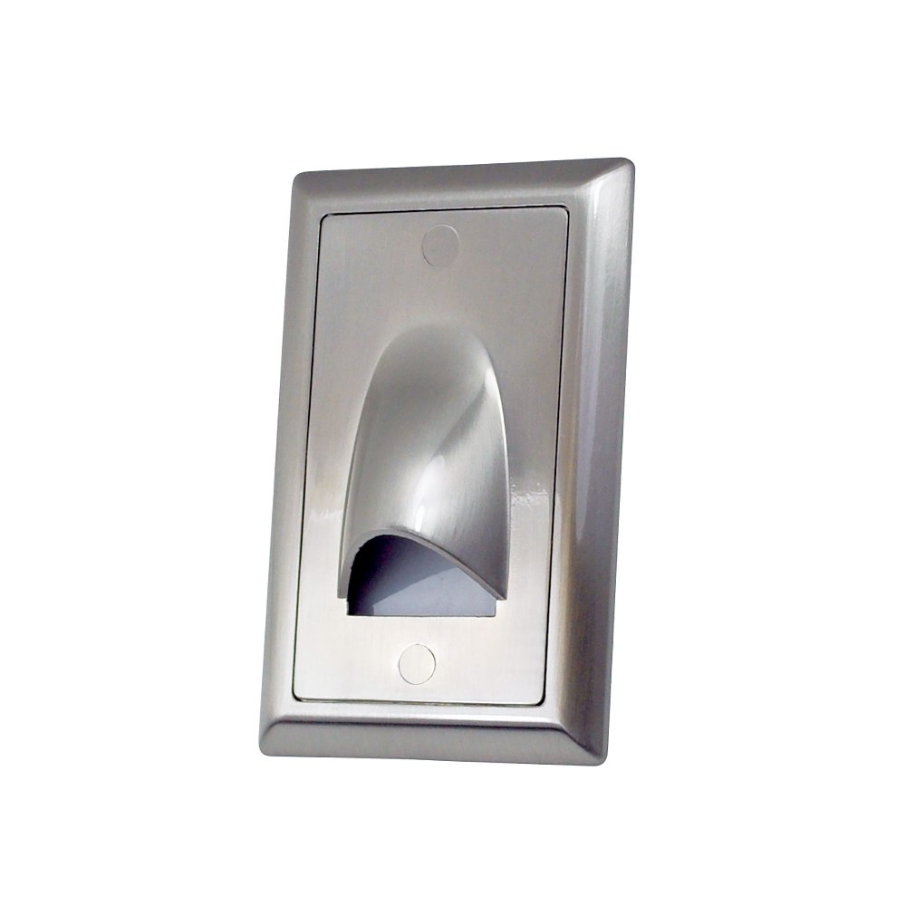 Nora Lighting-NSW-675/30BN-Mia - 4.75 Inch 18W 12 LED Step Light with Vertical Shroud Brushed Nickel  White Finish