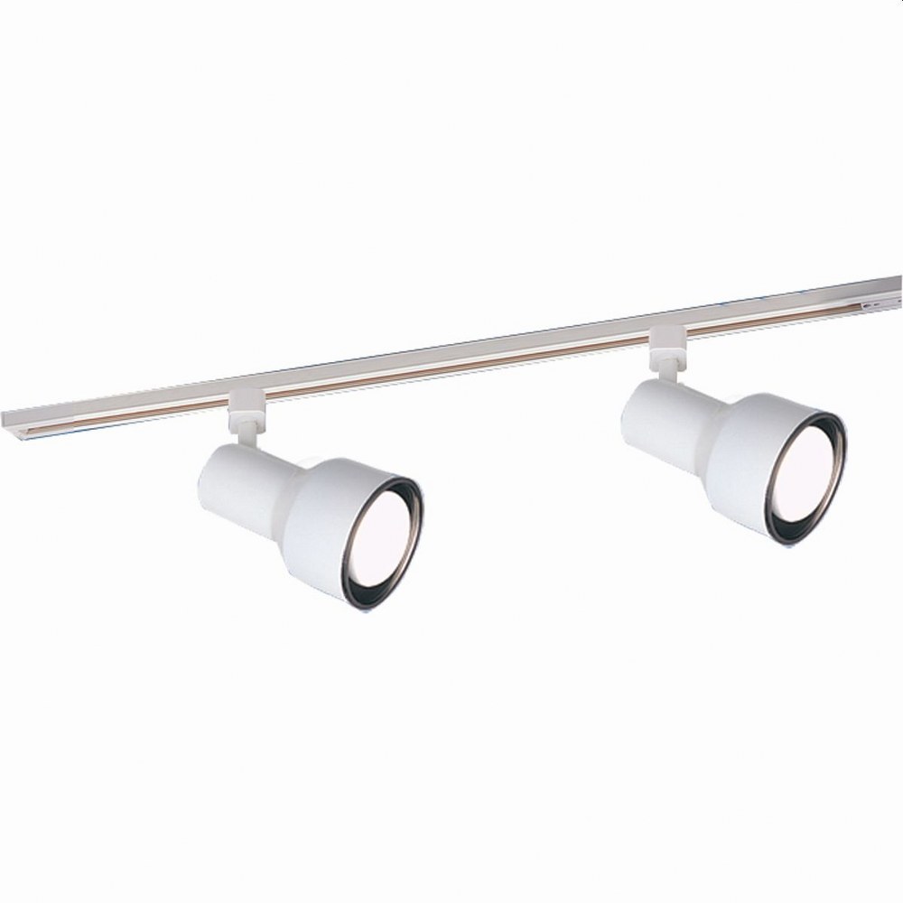 Nora Lighting-NTL-172-One Light Line Voltage Cylinder Track Head (Pack of 2)   White Finish