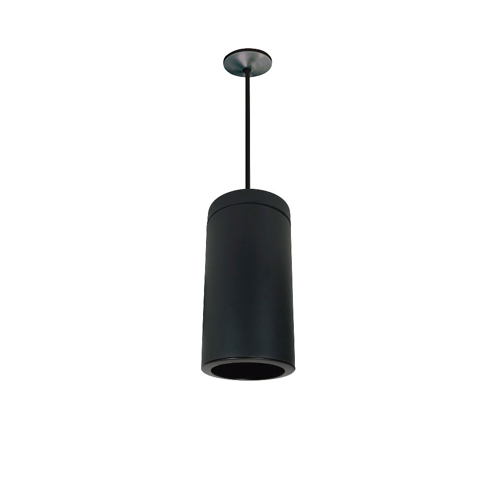 Nora Lighting-NYLI-6PI1BBB-One Light Cylinder Rod Pendant with Reflector Black/Black/Black  White/White Finish