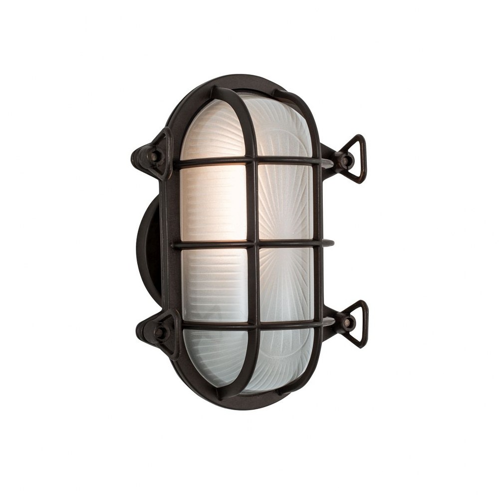 Norwell Lighting-1101-BR-FR-Mariner - 1 Light Outdoor Wall Mount In Contemporary and Classic Style-9.5 Inches Tall and 6.25 Inches Wide Bronze  Bronze Finish with Frosted Glass