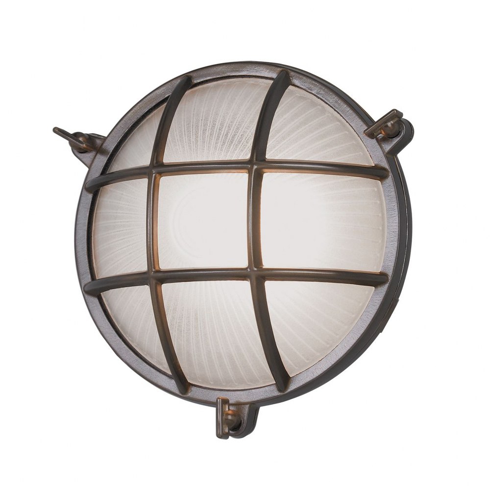 Norwell Lighting-1102-BR-FR-Mariner - 1 Light Outdoor Wall Mount In Contemporary and Classic Style-9.5 Inches Tall and 6.25 Inches Wide Bronze  Bronze Finish with Frosted Glass