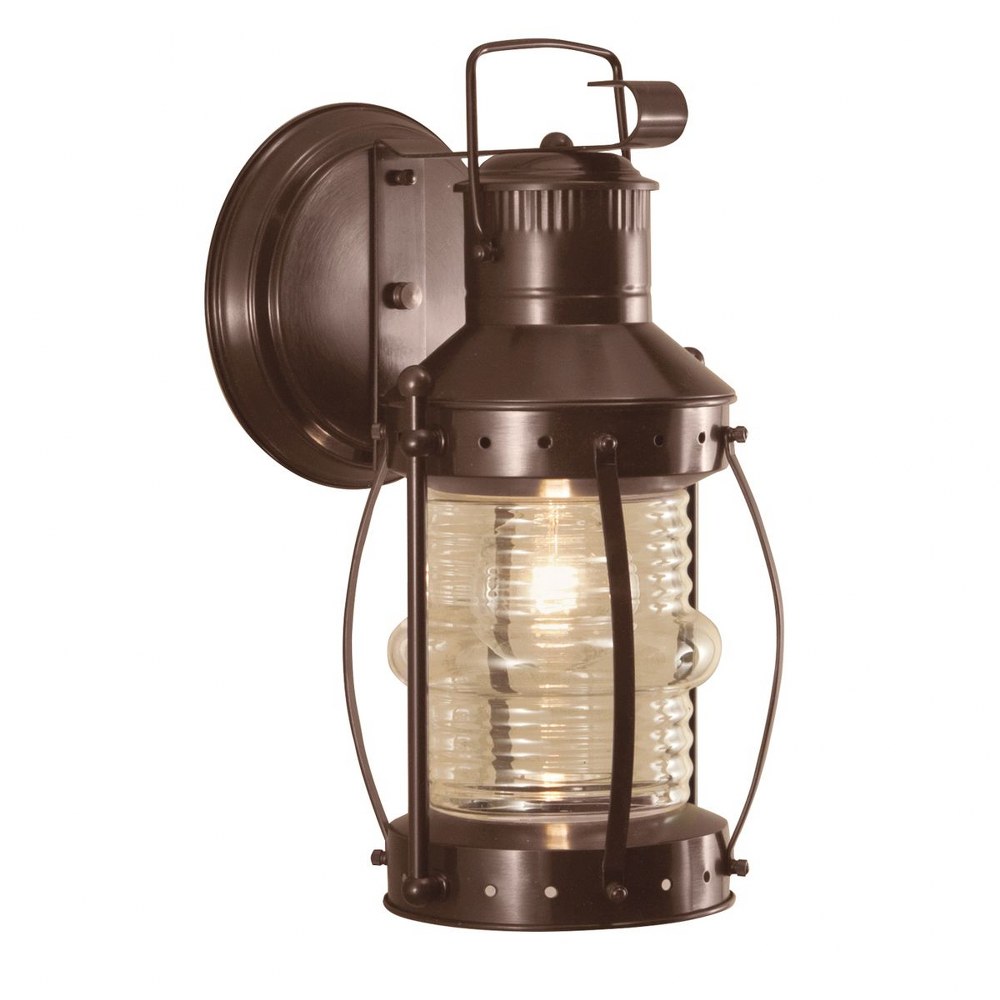 Norwell Lighting-1105-BR-CL-Seafarer - 1 Light Outdoor Wall Mount In Traditional and Classic Style-16.25 Inches Tall and 7.75 Inches Wide   Bronze Finish with Clear Glass