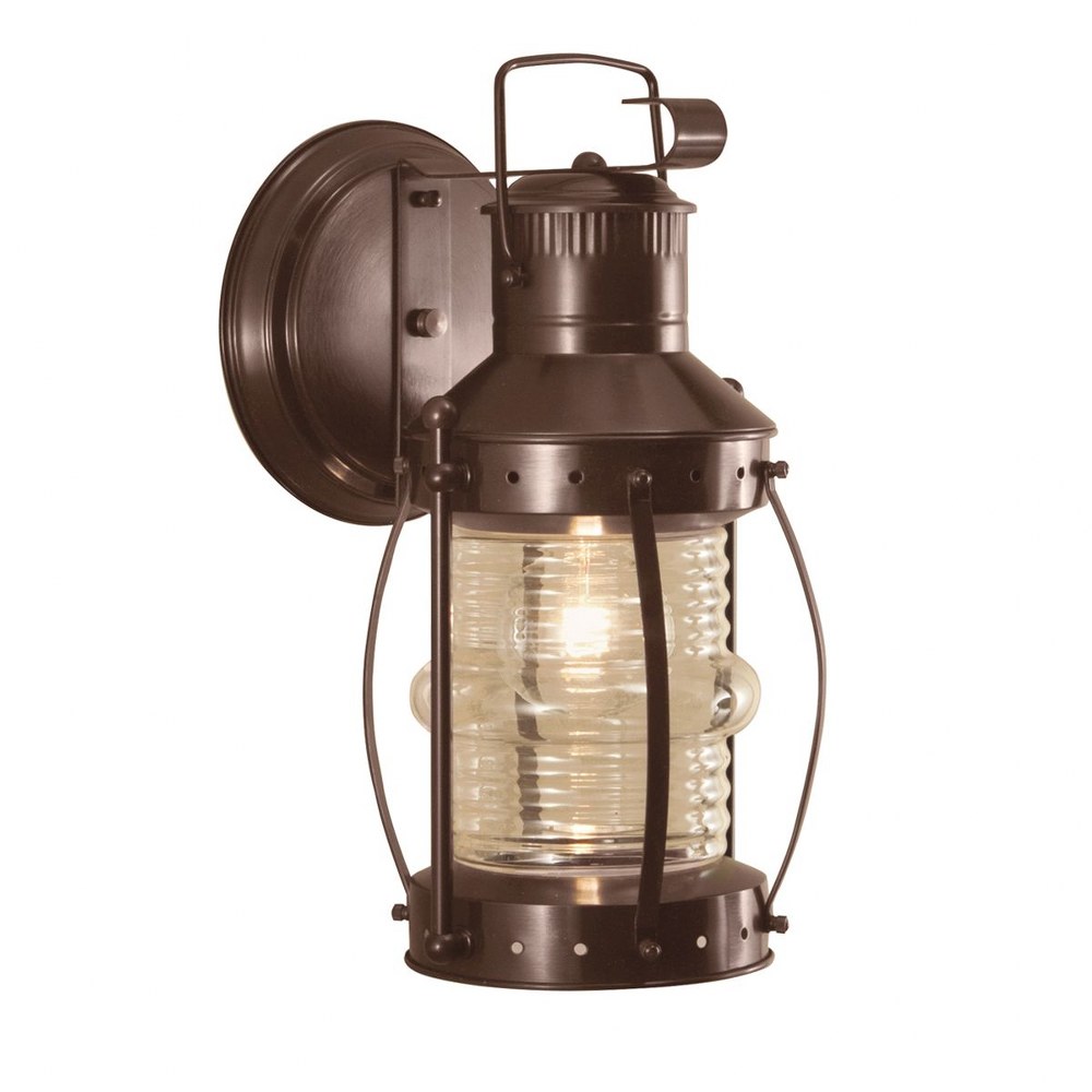 Norwell Lighting-1108-BR-CL-Seafarer - 1 Light Outdoor Wall Mount In Traditional and Classic Style-11.5 Inches Tall and 6 Inches Wide   Bronze Finish with Clear Glass